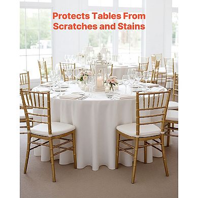 YIORTWO 6 Pack Round Tablecloths 120 Inch Reusable Polyester Table Covers