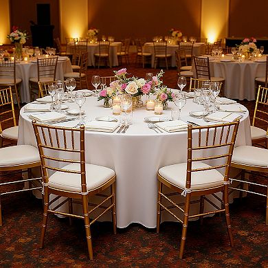 YIORTWO 6 Pack Round Tablecloths 120 Inch Reusable Polyester Table Covers