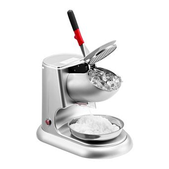 YIORTWO Commercial Ice Crusher Machine 220LBS/H Electric Snow Cone Maker for Home Kitchen Bar Party