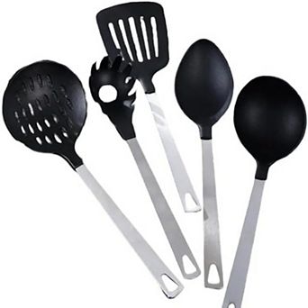 YIORTWO 5 pc Kitchen Utensil Set Stainless Steel and Nylon Cooking Tools for Kitchen