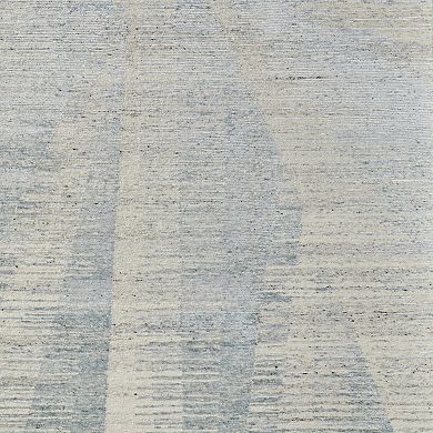 HomeRoots Rectangle Abstract Wool Blend Area Rug