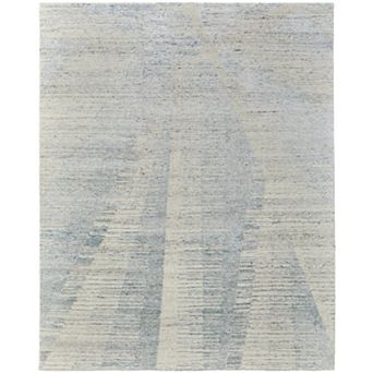 HomeRoots Rectangle Abstract Wool Blend Area Rug