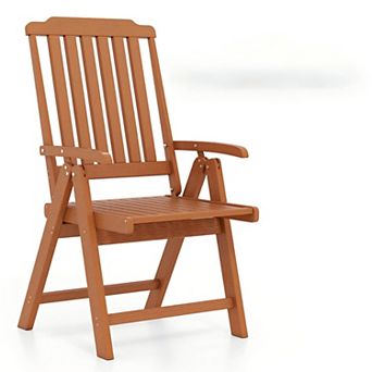 YIORTWO Foldable HDPE Patio Chair with Armrests All-Weather Outdoor
