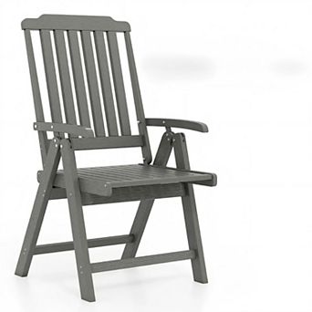 YIORTWO Foldable HDPE Patio Chair with Armrests All-Weather Outdoor