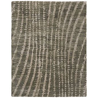 HomeRoots Rectangle Abstract Polypropylene Blend Area Rug