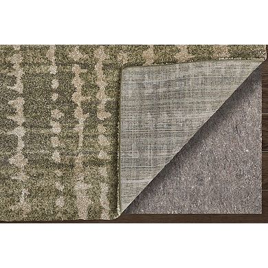 HomeRoots Rectangle Abstract Polypropylene Blend Area Rug