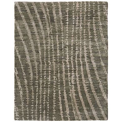 HomeRoots Rectangle Abstract Polypropylene Blend Area Rug