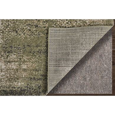 HomeRoots Rectangle Abstract Polypropylene Blend Area Rug