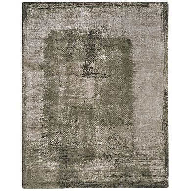 HomeRoots Rectangle Abstract Polypropylene Blend Area Rug