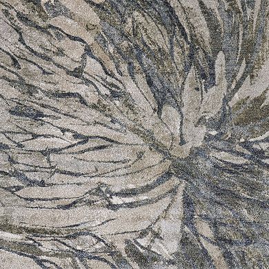 HomeRoots Rectangle Abstract Polypropylene Blend Area Rug
