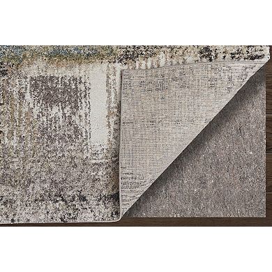 HomeRoots Rectangle Abstract Polypropylene Blend Area Rug