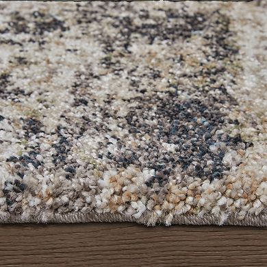 HomeRoots Rectangle Abstract Polypropylene Blend Area Rug