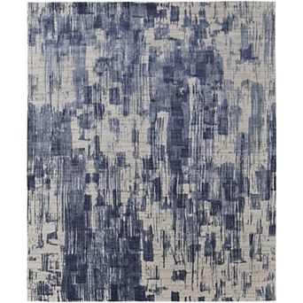 HomeRoots Rectangle Abstract Wool Blend Area Rug