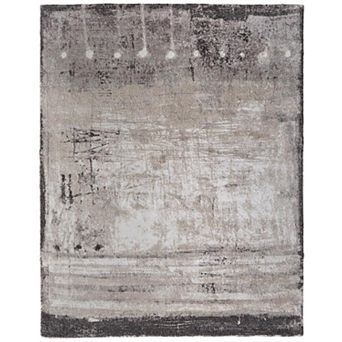HomeRoots Rectangle Abstract Polypropylene Blend Area Rug
