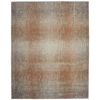 HomeRoots Rectangle Abstract Polypropylene Blend Area Rug