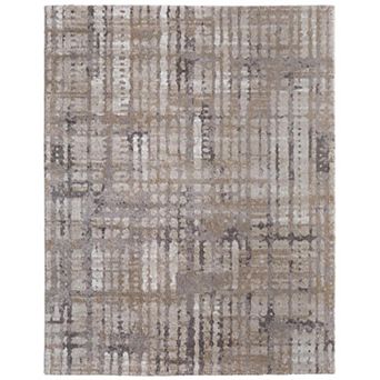 HomeRoots Rectangle Abstract Polypropylene Blend Area Rug