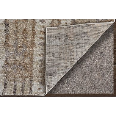 HomeRoots Rectangle Abstract Polypropylene Blend Area Rug