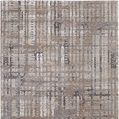 HomeRoots Rectangle Abstract Polypropylene Blend Area Rug