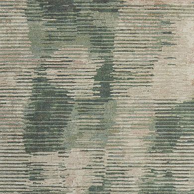 HomeRoots Rectangle Abstract Polypropylene Blend Area Rug