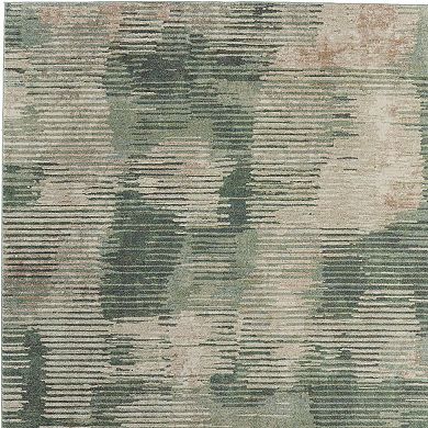 HomeRoots Rectangle Abstract Polypropylene Blend Area Rug