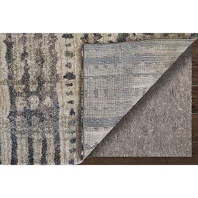 HomeRoots Rectangle Abstract Polypropylene Blend Area Rug