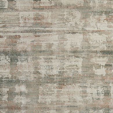 HomeRoots Rectangle Abstract Polypropylene Blend Area Rug