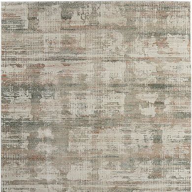 HomeRoots Rectangle Abstract Polypropylene Blend Area Rug