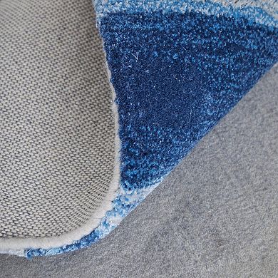 HomeRoots Rectangle Abstract Wool Blend Area Rug