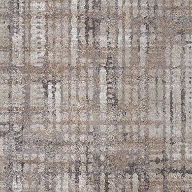 HomeRoots Rectangle Abstract Polypropylene Blend Area Rug