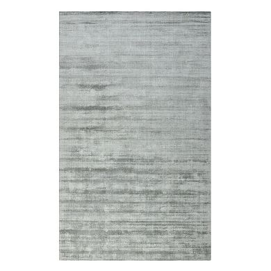 HomeRoots Rectangle Abstract Viscose Area Rug