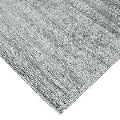 HomeRoots Rectangle Abstract Viscose Area Rug