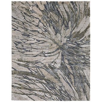HomeRoots Rectangle Abstract Polypropylene Blend Area Rug