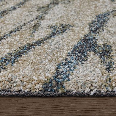 HomeRoots Rectangle Abstract Polypropylene Blend Area Rug
