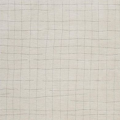 HomeRoots Rectangle Abstract Polypropylene, Polyester Area Rug