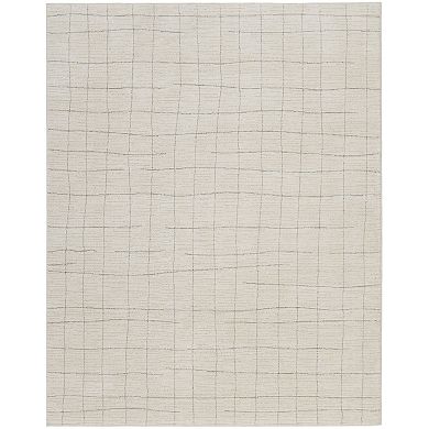 HomeRoots Rectangle Abstract Polypropylene, Polyester Area Rug