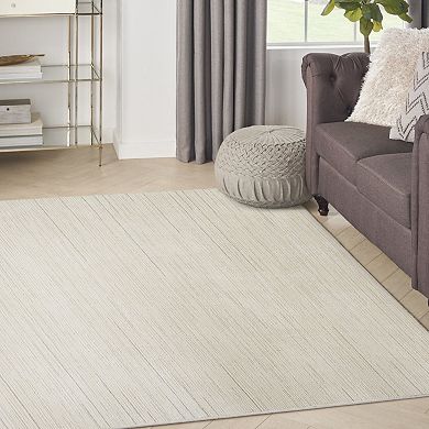HomeRoots Rectangle Abstract Polypropylene, Polyester Area Rug