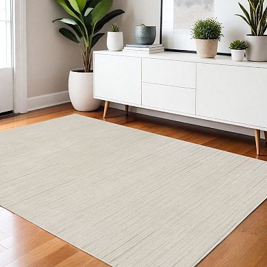 HomeRoots Rectangle Abstract Polypropylene, Polyester Area Rug