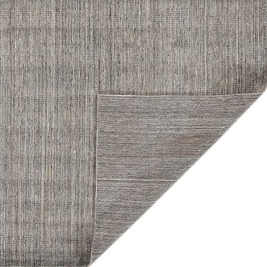 HomeRoots Rectangle Abstract Wool Area Rug