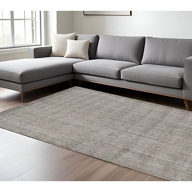 HomeRoots Rectangle Abstract Wool Area Rug