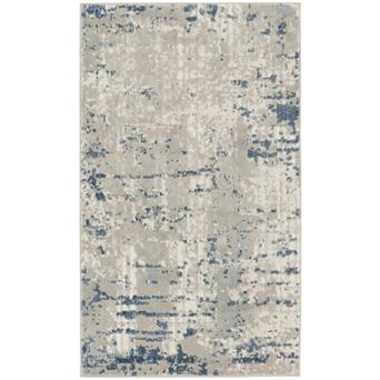 HomeRoots Rectangle Abstract Polypropylene, Polyester Area Rug