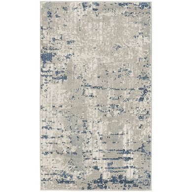 HomeRoots Rectangle Abstract Polypropylene, Polyester Area Rug