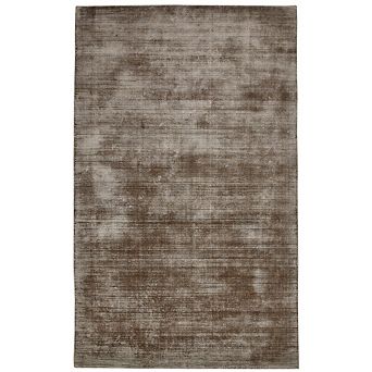 HomeRoots Rectangle Abstract Viscose Area Rug