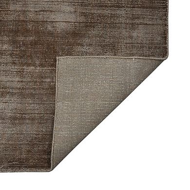 HomeRoots Rectangle Abstract Viscose Area Rug