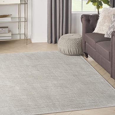 HomeRoots Rectangle Abstract Polypropylene, Polyester Area Rug