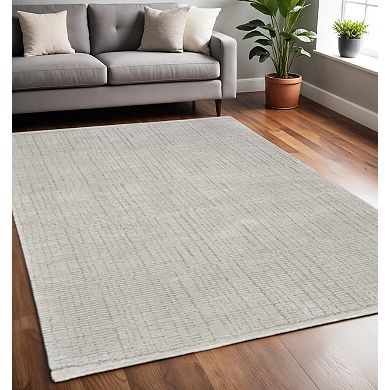 HomeRoots Rectangle Abstract Polypropylene, Polyester Area Rug