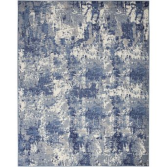 HomeRoots Rectangle Abstract Polypropylene Area Rug