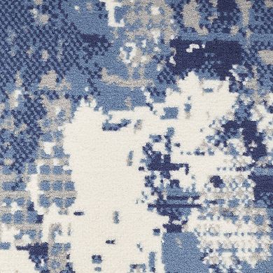 HomeRoots Rectangle Abstract Polypropylene Area Rug