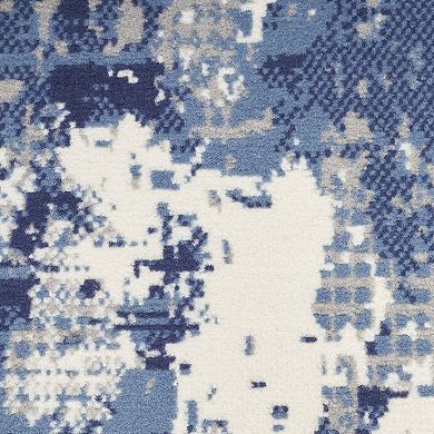 HomeRoots Rectangle Abstract Polypropylene Area Rug