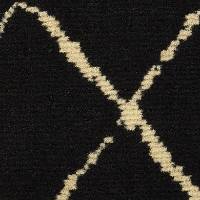 HomeRoots Rectangle Abstract Polypropylene Area Rug