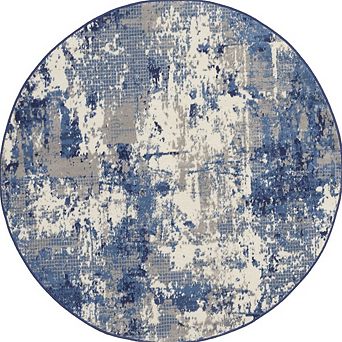 HomeRoots Rectangle Abstract Polypropylene Area Rug